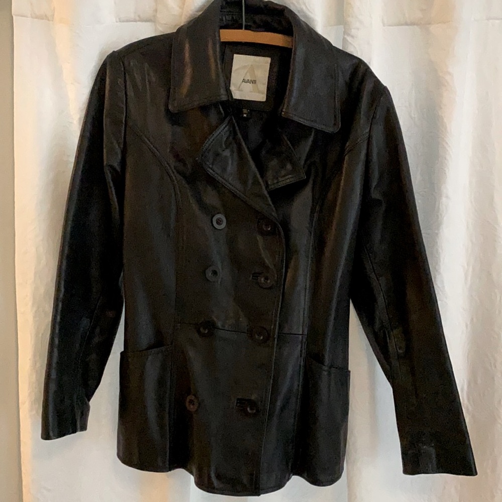 Avanti black leather jacket